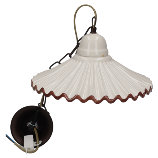 LAMPADARIO CON CERAMICA BORDO VERDE