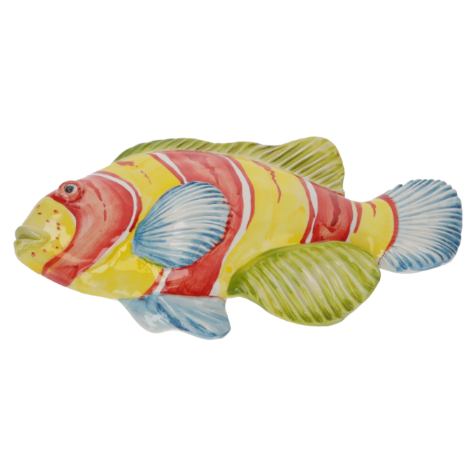 PLACCA A MURO PESCE IN CERAMICA