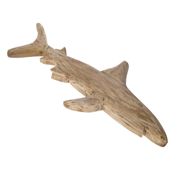 DECORAZIONE SQUALO IN LEGNO