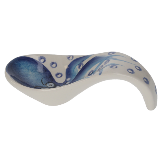 CIOTOLA IN CERAMICA CON DECORAZIONE POLIPO DECORATO A MANO