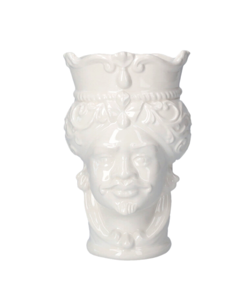 VASO TESTA UOMO DECORATIVO IN CERAMICA