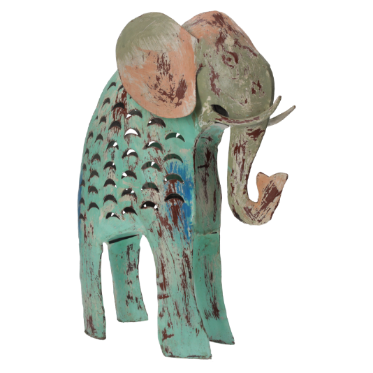 ELEFANTE PORTACANDELA DECORATIVO
