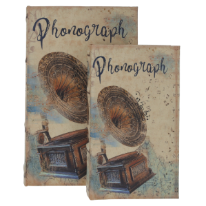 COPPIA SCATOLE PHONOGRAPH