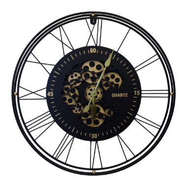 OROLOGIO BLACK CON INGRANAGGI