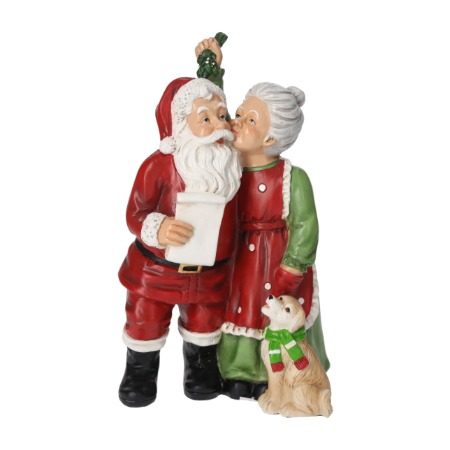 STATUINA FAMIGLIA DI BABBO NATALE