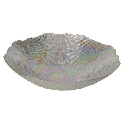 CENTROTAVOLA IN VETRO BIANCO LUMINESCENTE