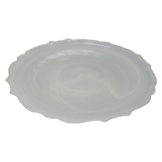 PIATTO DA PORTATA IN VETRO BIANCO