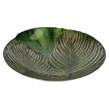 CENTROTAVOLA IN VETRO VERDE/ORO