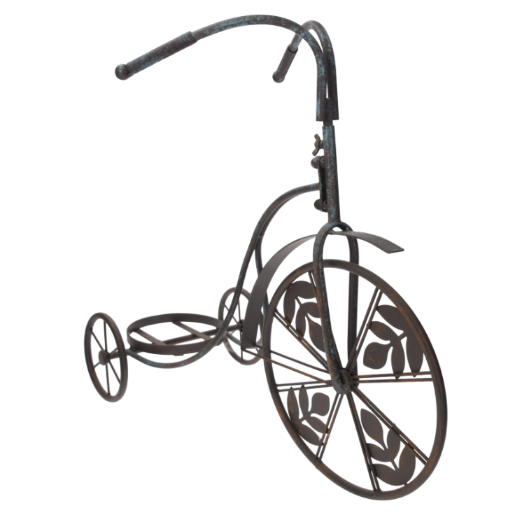 TRICICLO PORTAPIANTE CON PORTA VASO