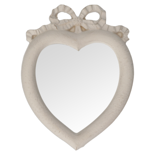 SPECCHIO A CUORE IN LEGNO