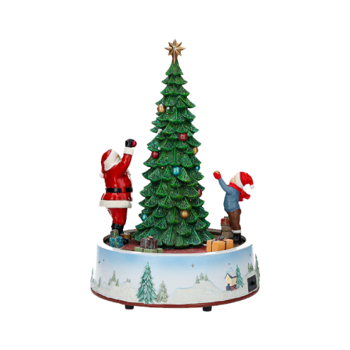 CARILLON DECORATIVO CON ALBERO DI NATALE