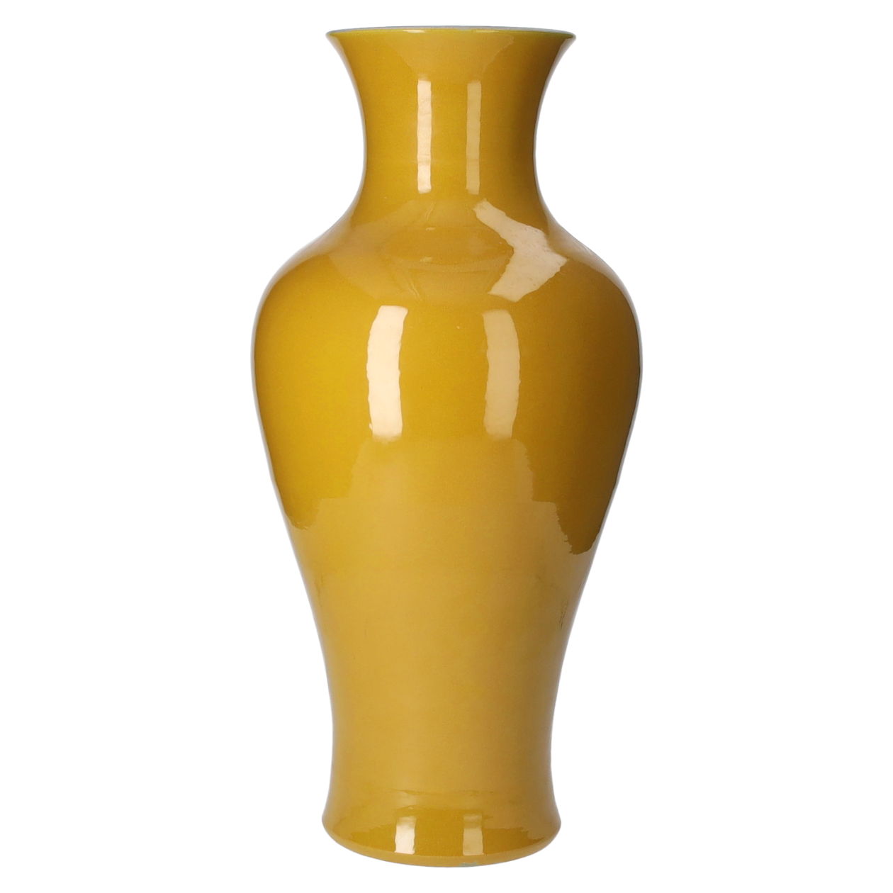 VASO AD ANFORA DECORATIVO GIALLO OCRA