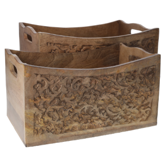 COPPIA PORTA RIVISTE IN LEGNO