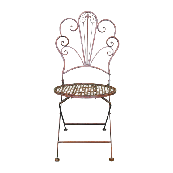 SEDIA VENTAGLIO IN FERRO