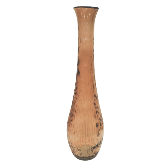 VASO ALLUNGATO RIGATO IN VETRO