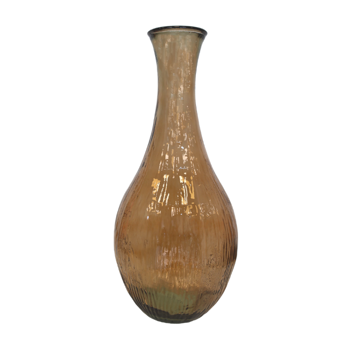 VASO BOMBATO RIGATO IN VETRO