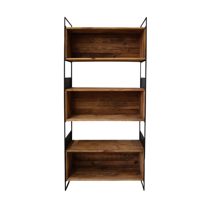 LIBRERIA IN FERRO E IN LEGNO