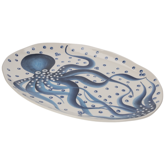 VASSOIO OVALE POLIPO IN CERAMICA