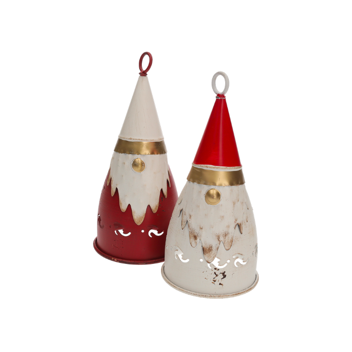 COPPIA BABBI NATALE IN METALLO