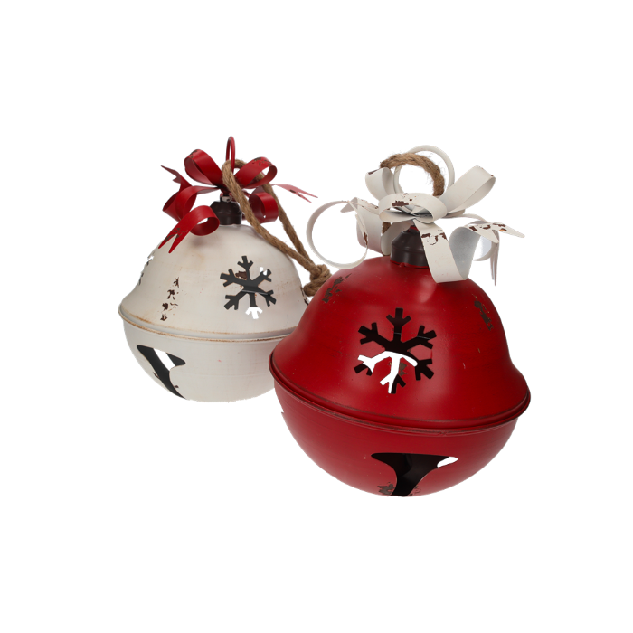 COPPIA PALLE NATALIZIE IN METALLO