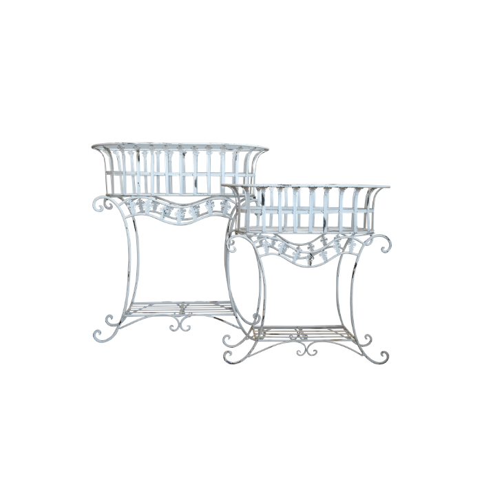 COPPIA FIORIERE IN FERRO