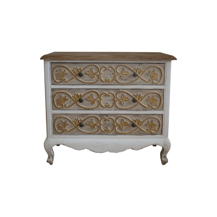 COMO' 3 CASSETTI IN LEGNO