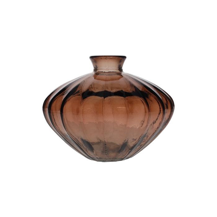 VASO OVALE IN VETRO DECORATIVO PICCOLO