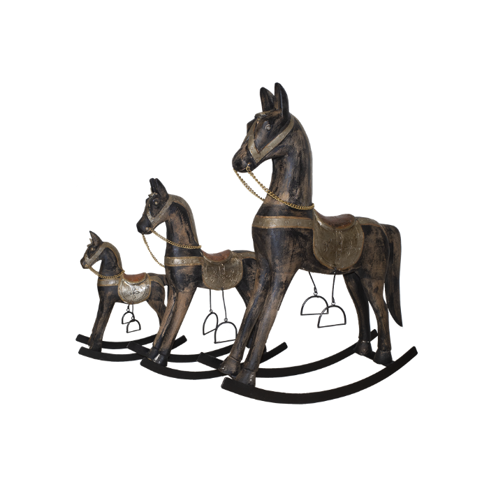 TRIS CAVALLI IN LEGNO