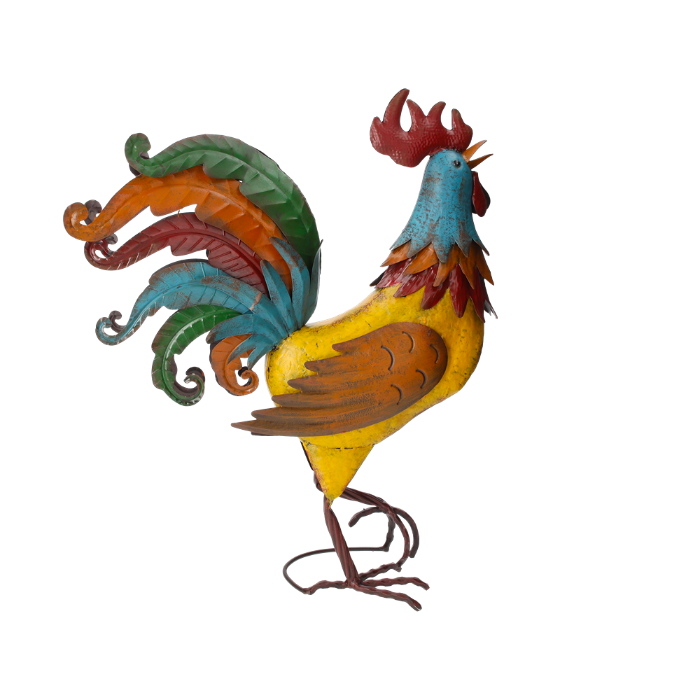 GALLO COLORATO DECORATIVO