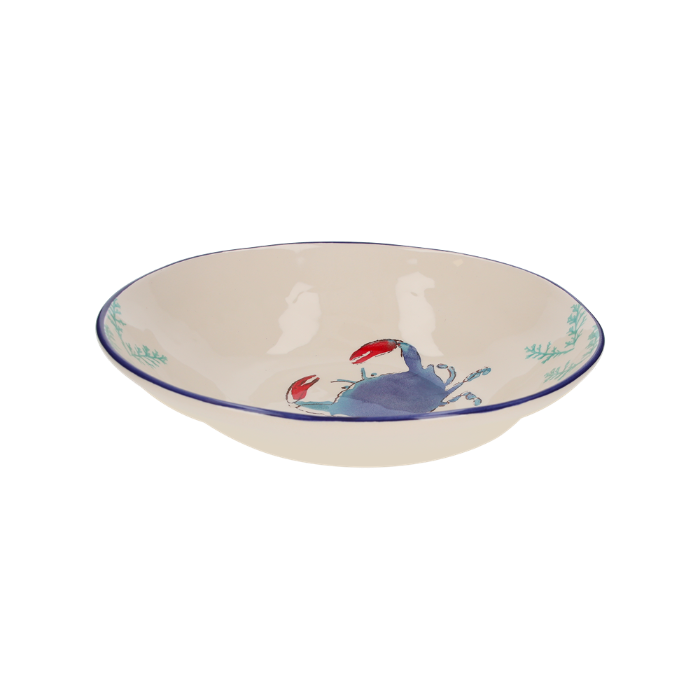 INSALATIERA IN CERAMICA GRANCHIO E CORALLI