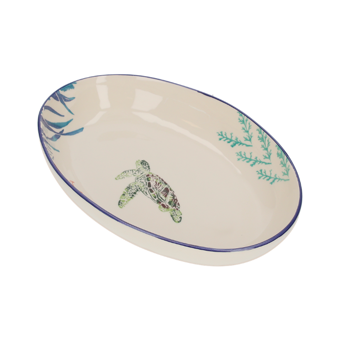 VASCA OVALE IN CERAMICA TARTARUGA