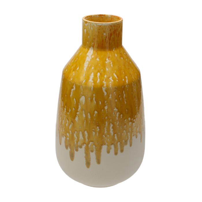 ANFORA GIALLO OCRA IN CERAMICA