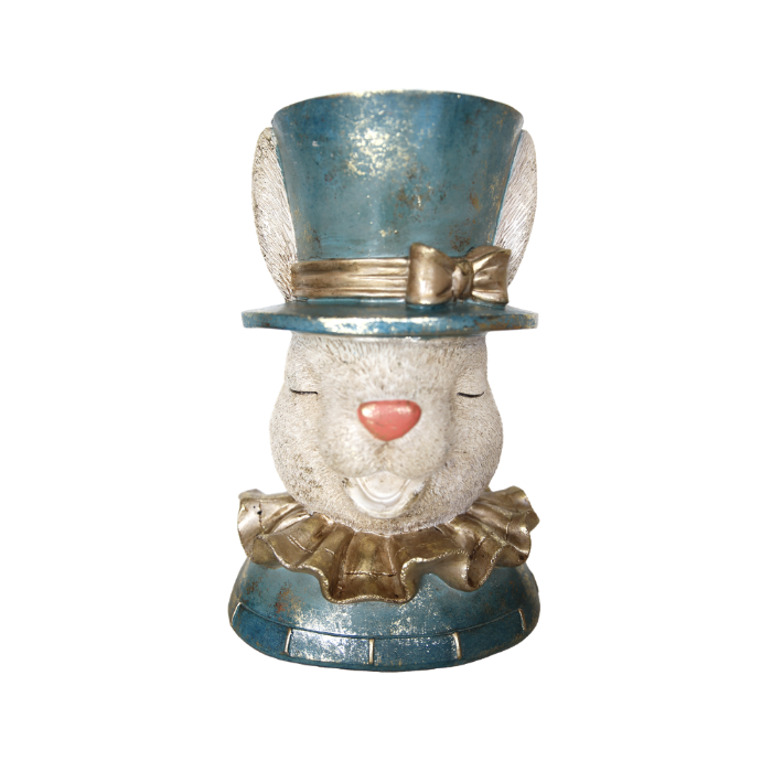 CONIGLIO CON CAPPELLO PORTA VASO