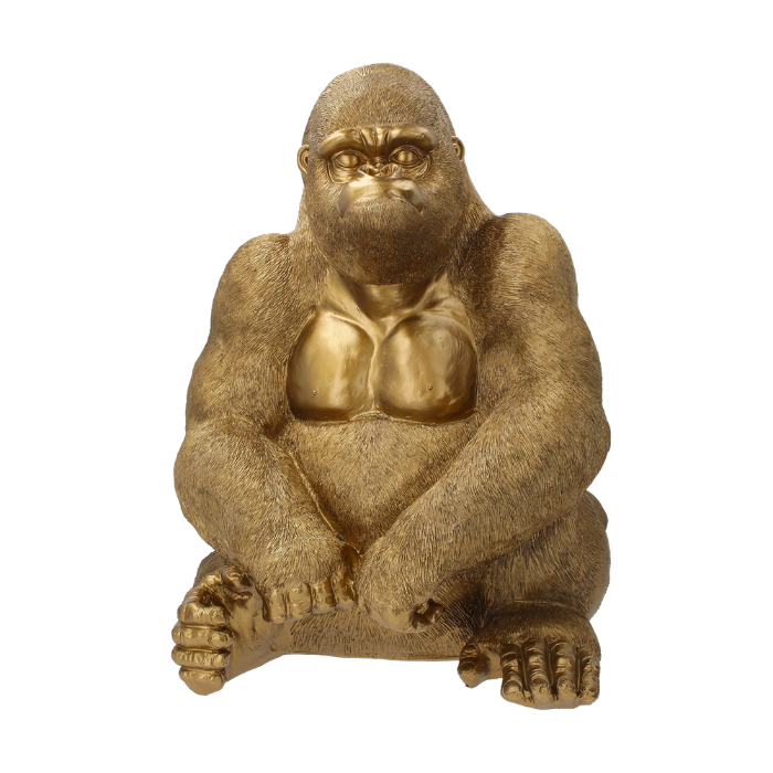 GORILLA DORATO IN RESINA