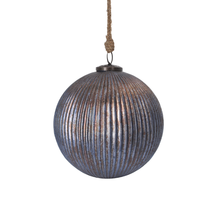 PALLA NATALIZIA AZZURRO ANTIK GRANDE