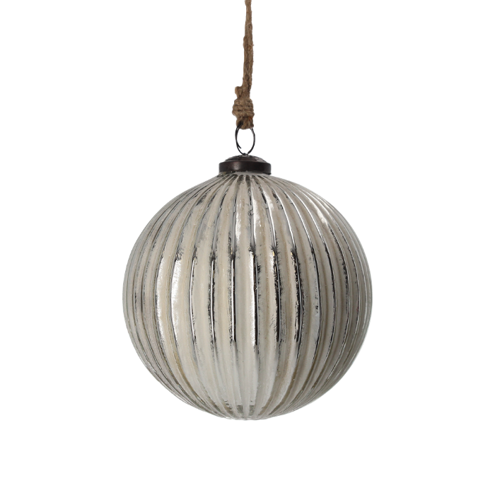 PALLA NATALIZIA BIANCO/SILVER PICCOLA