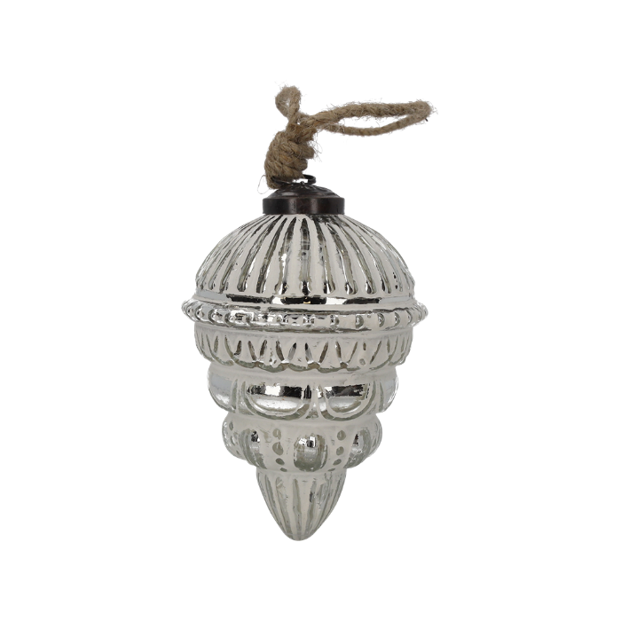 PINNACOLO NATALIZIO BIANCO/SILVER PICCOLA