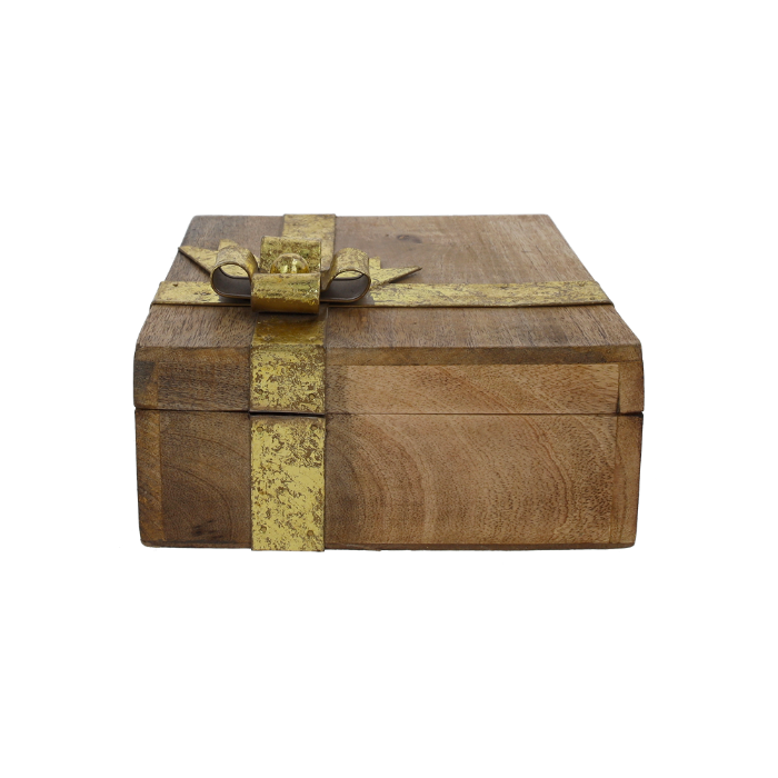 SCATOLA IN LEGNO CON FIOCCO PICCOLA