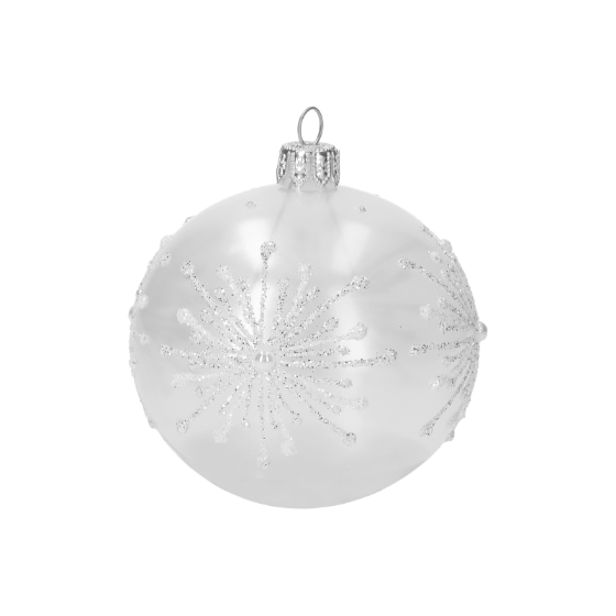 SET PALLINE IN VETRO BIANCHE