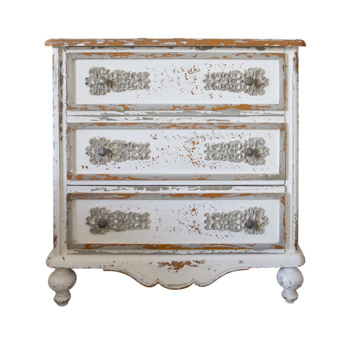 CREDENZA 3 CASSETTI FREGIO GRIGIO