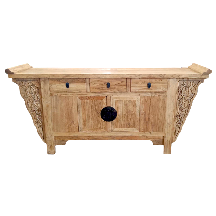 CREDENZA 2 ANTE 3 CASSETTI IN LEGNO