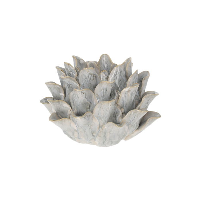 PORTACANDELA FOGLIE IN CERAMICA