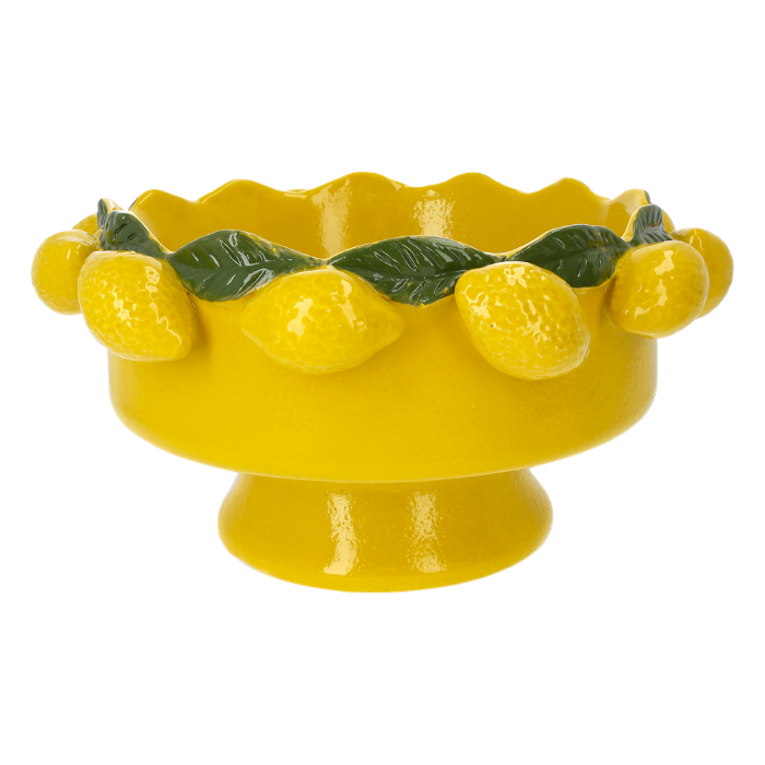 ALZATA LIMONI CON FOGLIE IN CERAMICA