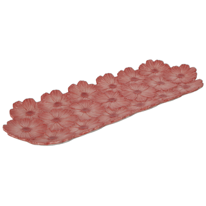 VASSOIO GERBERE ROSA IN CERAMICA