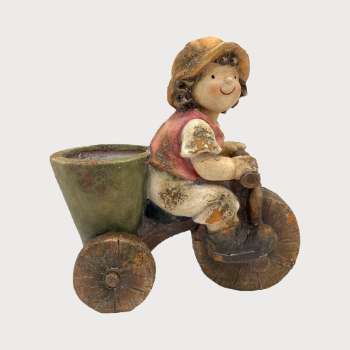 BIMBO CON BICI IN RESINA