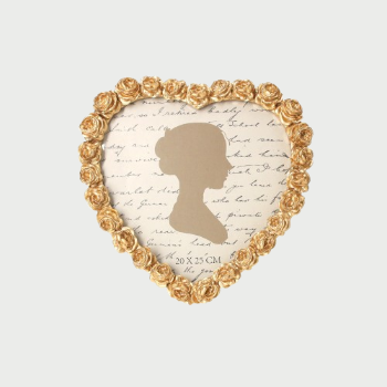 PORTA FOTO A CUORE DORATO