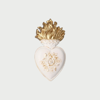 DECORAZIONE A FORMA DI CUORE DORATO