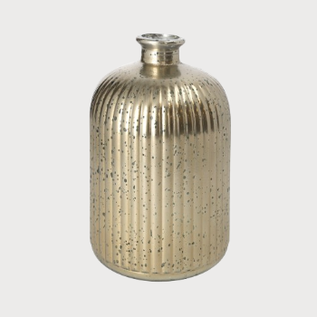 BOTTIGLIA DECORATIVA IN VETRO RIGATO