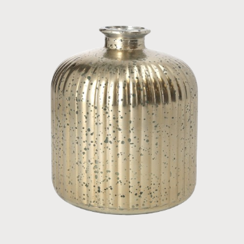 BOTTIGLIA DECORATIVA IN VETRO RIGATO