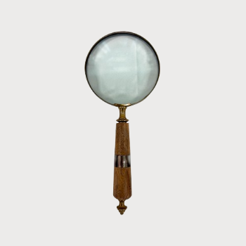 LENTE DECORATIVA CON MANICO IN LEGNO